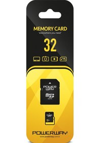 Resim Powerway 32 GB MicroSDHC Hafiza Kartı + Adaptör 
