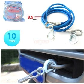 Resim Çekme Halatı Çelik 10 Ton Izoleli 4mt Oto Aksesuar Premium 