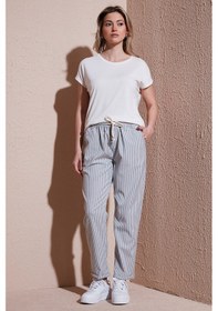 Resim Fashion Friends Bayan Pantolon 25y0344k1 Gri Gri 