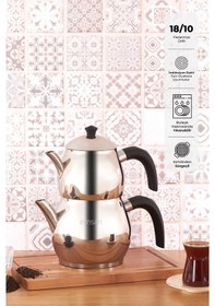 Resim Emsan Cemre Maxi Siyah Çaydanlık Takımı 