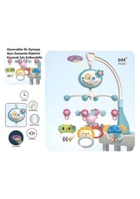 Resim Bebek Dönencesi Müzikli ve Işıklı Çıngıraklı Projektör - Mavi 