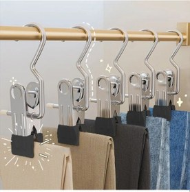 Resim Geeroyoo Çok Amaçlı 360 Dönen Paslanmaz Çelik Çamaşır Askısı - 10 Adet Siyah Siyah 