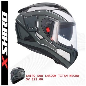 Resim Shiro Fullface Shadow Tit Motosiklet Kaskı Kapalı Grafik 