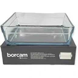 Resim Paşabahçe Borcam Kare Tepsi 4,1 lt Mikrodalga Fırına Uygun 287 mm x 287 mm Boyut 