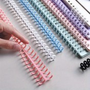 Resim 10 Adet A4 Boyut 30 Delikli PVC Spiral Ciltli Tel Halka, Dizüstü Bilgisayarlar, Ofis Kırtasiye Malzemeleri için Esnek Yuvarlak Yaylı Gevşek Yaprak Ciltler 