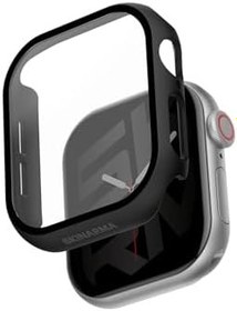 Resim Skinarma Watch 10 42mm ile Uyumlu Skinarma Gado Sert Silikon Kasa ve Ekran Koruyucu (Siyah) 