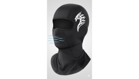 Resim Flex Premium Reflektörlü Siyah Kar Maskesi Model 33 Balaklava Balaclava Motorsiklet Scooter Bisiklet Spor 