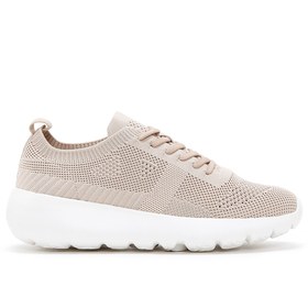 Resim Derimod Zero Kadın Bej Bağcıklı Kalın Tabanlı Sneaker 25SFD43026F 