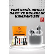 Resim 7 Kordonlu Akıllı Saat ve 3.nesil Kulaklık Dokunmatik Ekran Sesli Görüşme Yapabilen 