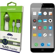 Resim Case Man Meizu M1 Note Araç Şarj Cihazı Adaptör + Data Kablosu Hızlı Şarj Özellikli 