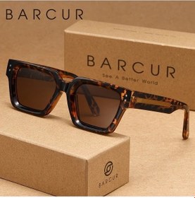 Resim Fastbuy Wangxi Leopar Çayı Barucu Erkek Kare Polarize Güneş Gözlüğü - Anti Mavi Işıklı, Retro Modern Tasarım Altın Altın 