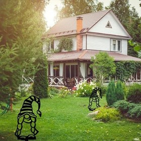 Resim Bahçe Cücesi İmalatı Şapkalı Metal Bahçe Süsü 