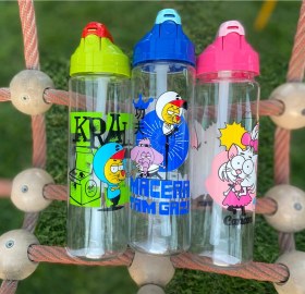 Resim Kral Şakir Hayranları Desenli-pipetli Tritan Matara 630 Cc Mavi MAvi 