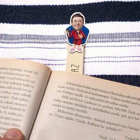 Resim Evinin Patronu Karikatürlü Çubuk Kitap Ayracı 