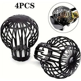 Resim Meridiangoods 4 Adet Sağlam Oluk Koruyucu Paslanmaz Çatı Drenaj Filesi Tıkanma Önleyici 