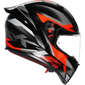Resim Agv K1 S Fastlap Black Grey Red Kapalı Motosiklet Kask 