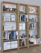 Resim Kzy Mobilya GENİŞ KİTAPLIK MEŞE 