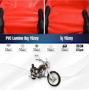Resim Regal Raptor Dd 100e Motosiklet Brandası Su Geçirmez Branda Kırmızı Branda Motor Branda Xxl 