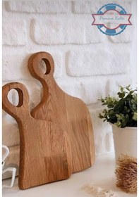 Resim Doğal Ahşap Kesme Tahtası Premium Kalite Sevgili Model Sunum Tahtası Ahşap 