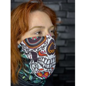 Resim Motobros Desenli Kuru Kafa Baf Buff Bandana Boyunluk 