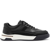Resim Derimod Erkek Siyah Bağcıklı Kalın Tabanlı Deri Sneaker 25SFD693518 