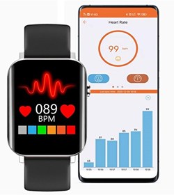 Resim Xiaomi KKJ Smart Watch Akıllı Saat Siyah 