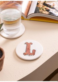 Resim The Mia Harf Bardak Altlığı L Beyaz 