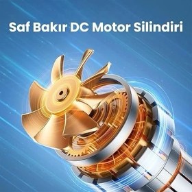 Resim Lidyahan Store 150PSI 4000MAH Şarjlı Taşınabilir Hava Pompası Araç Lastik, Bisiklet, Top Şişirme (Powerbank+Led Lamba+Lcd Ekran) 