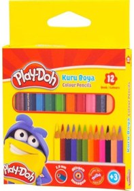Resim Play-doh 12 Renk Yarım Boy Kuruboya Ku002 