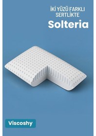 Resim Viscoshy Solteria Çift Yüzey Farklı Sertlikte Ortopedik Visko, Lüks, Visco Yastık Beyaz 
