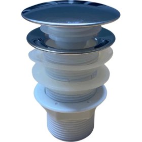 Resim Pop Up Krom Kaplama Bas Aç Lavabo Sifonu Gideri Ekstra Contalı ( Lisinya ) 