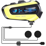 Resim SepetBudur N3x Rgb Işıklı Intercom 3 Kişi Bağlantılı 1000mah Motosiklet Bluetooth Kulaklık Seti 