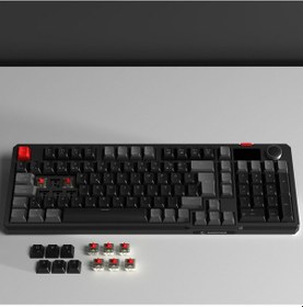 Resim Loyal Pro Siyah/gri 3 Bt + 2.4 Ips Ekranlı Red Switch Rgb Mekanik Kablosuz Klavye 