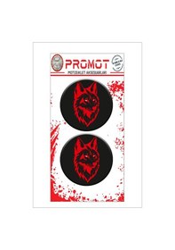 Resim Kurt Wolf Tasarımlı 3d Kabartmalı Damla Sticker 5cmx5cm 01 