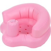 Resim Pvc Bebek Oturma Eğitimi Sandalyesi - Hamam, Plaj, Yolculuk İçin Ergonomik, Hızlı Şişirilebilir, 5 Ay-2 Yaş Pembe 