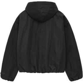 Resim Çocuk Kapüşonlu Naylon Bomber Ceket - Siyah - 2-3Y 