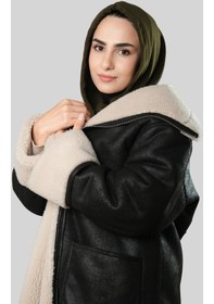 Resim Hürrem Bone Haki Bağcıklı Salaş Balaklava Boyunluklu Bere Triko Düz 2326 09 Haki 
