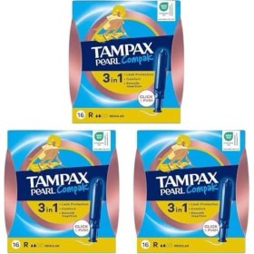 Resim Hype Store Orkıd Tampax Tampon Pearl Comapk Normal, 16 Adet 3lü Paket 