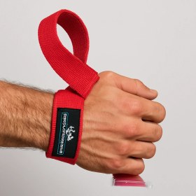 Resim Lifting Straps Kırmızı Halter Bar Çekme Aparatı 2'li Paket 