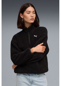 Resim Puma Ess Elevated Half-zip Kadın Sweatshirt Siyah 