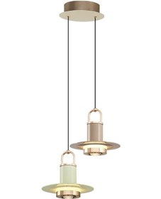 Resim Özcan Aydınlatma 2821-2a-28 Marina 2'li Sarkıt Beyaz-krem Mixed SARI 