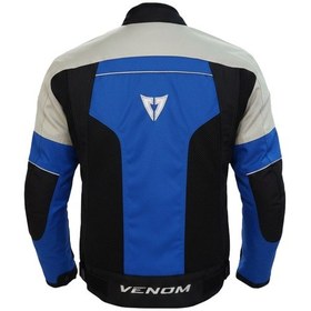 Resim Venom Motosiklet Mont 4 Mevsim Dynamic Açık Gri-mavi Motorcu Montu 