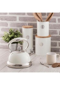 Resim Typhoon 1401745 Living Serisi 2.5 Litre Makarna Saklama Kabı - Krem Krem 