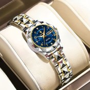 Resim Kadın Modası Günlük Yuvarlak Dijital Işıklı Takvim Kuvars Saat 