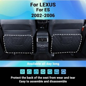 Resim Xuweiwei Black White 2 Adet Araç Kolçak Koruyucu Depoluma Cepli Anti-kick Mat Eskimez Dayanıklı Universal Lexus Es 2002-2006 İçin 