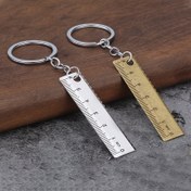 Resim Mini Metal Cetvel, Taşınabilir Metal Cetvel Anahtarlık, Ölçüm Aracı, Kırtasiye Çizim Malzemeleri, Ofis ve Okul 