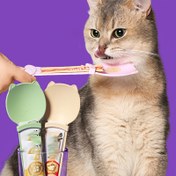 Resim 2 adet PAWSTRIP Kedi Yem Dağıtıcı Kaşığı - Kolay Sıkıştırma, Dağılmayan Pet Yem ve Yem Dağıtma Aracı, Dayanıklı Sentetik Kauçuk, Ölçü İşaretleriyle Şeffaf Tasarım, Islak Yem ve Yemler İçin İdeal, Kedi Yem Dağıtıcı | Şeffaf Tasarım | Dayanıklı Pet Ürünü, Kedi Yem Dağıtıcı 