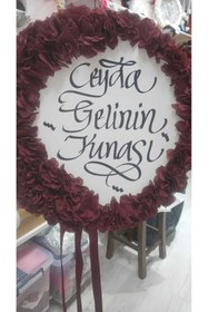 Resim Gülce Lazer Çiçekli Gelin kınaTefi 