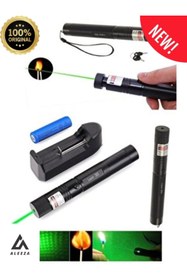 Resim Aleeza A kalite Güçlü Laser Pointer Şarjlı Güçlü Yeşil Lazer Metal Kasa New Version 