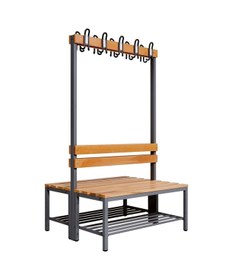Resim Ayakkabılıklı 4 Ayaklı Çift Taraflı Bank, 10 Kanca, 100x85x170 Cm, Sporbankı 